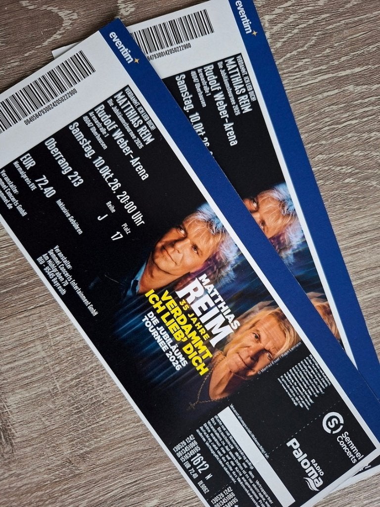 Kaartjes voor de Matthias Reim Jubiläums Tournee, Tickets en Kaartjes, Twee personen, Oktober