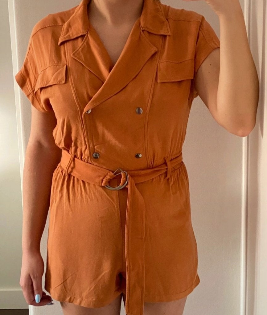 playsuit / jumpsuit maat M pull & bear, Maat 38/40 (M), Oranje, Ophalen of Verzenden, Zo goed als nieuw