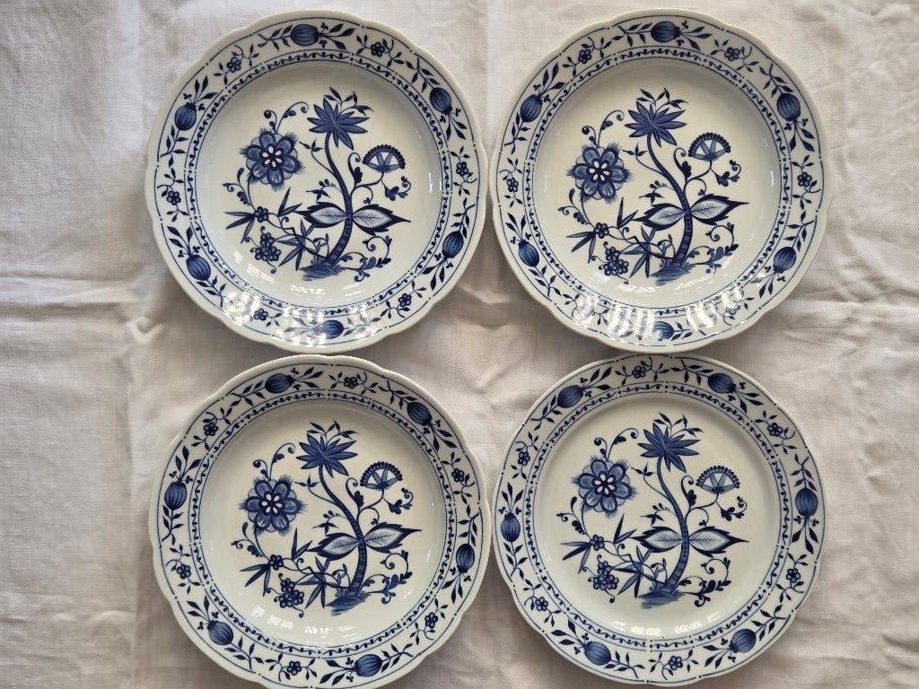 Delftsblauw borden KAHLA, decor Zwiebelmuster (ui-motief), Antiek en Kunst, Antiek | Servies los, Ophalen of Verzenden