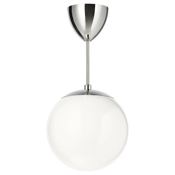 IKEA Höljes hanglamp, Huis en Inrichting, Ophalen, Gebruikt, E27 (groot), Glas