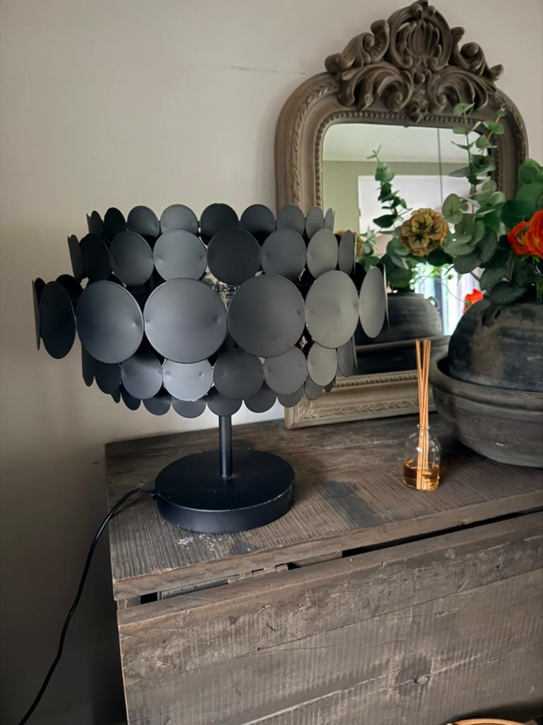 Schijfjes lamp stoer en sober, Ophalen of Verzenden, Zo goed als nieuw, Minder dan 50 cm