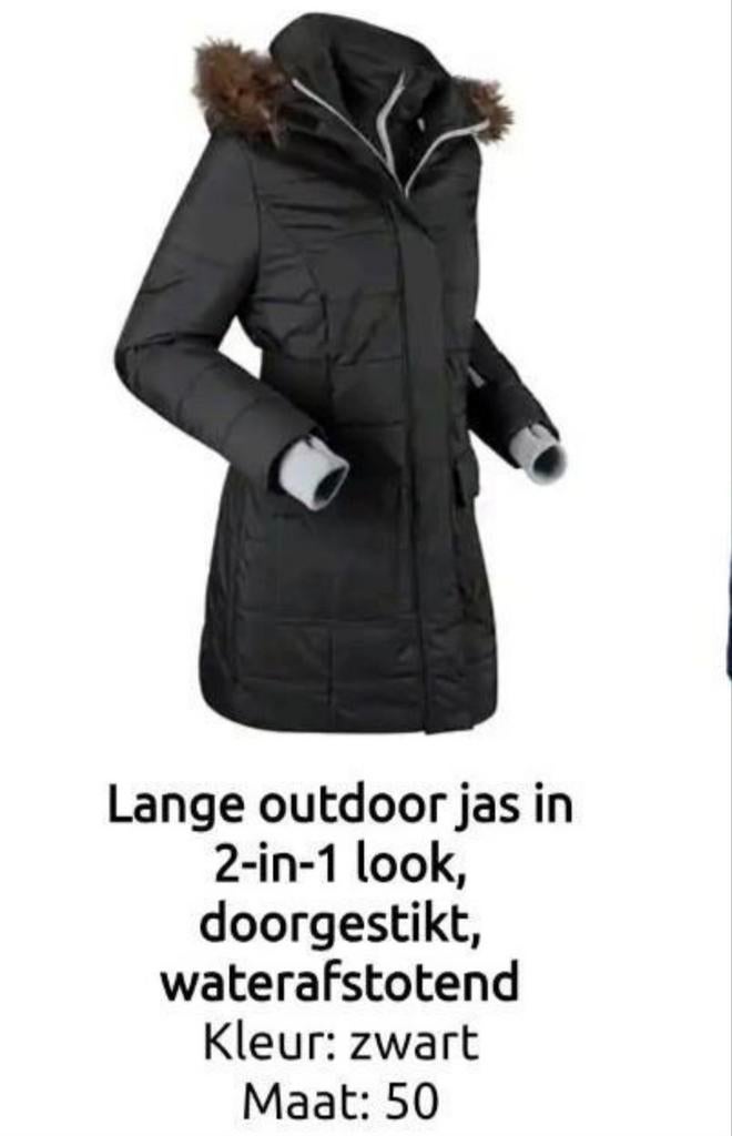 Winterjas (nieuw) maat 50 dames, Kleding | Dames, Jassen | Winter, Ophalen, Nieuw, Maat 46/48 (XL) of groter, Zwart