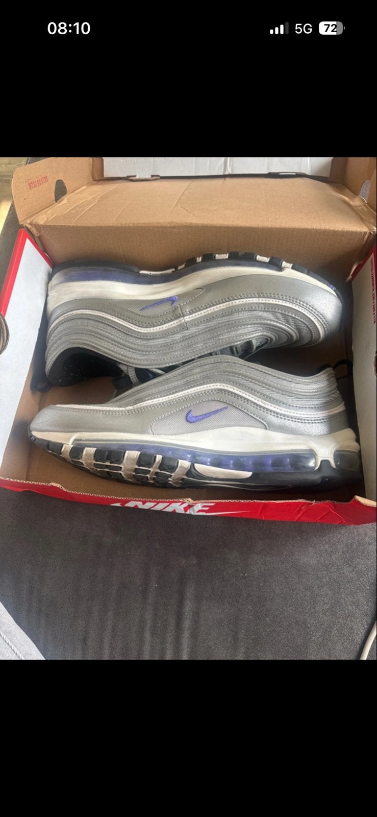 Nike Air Max 97 'Purple Bullet' - Zilver/Paars, Overige kleuren, Ophalen of Verzenden, Sneakers of Gympen, Zo goed als nieuw