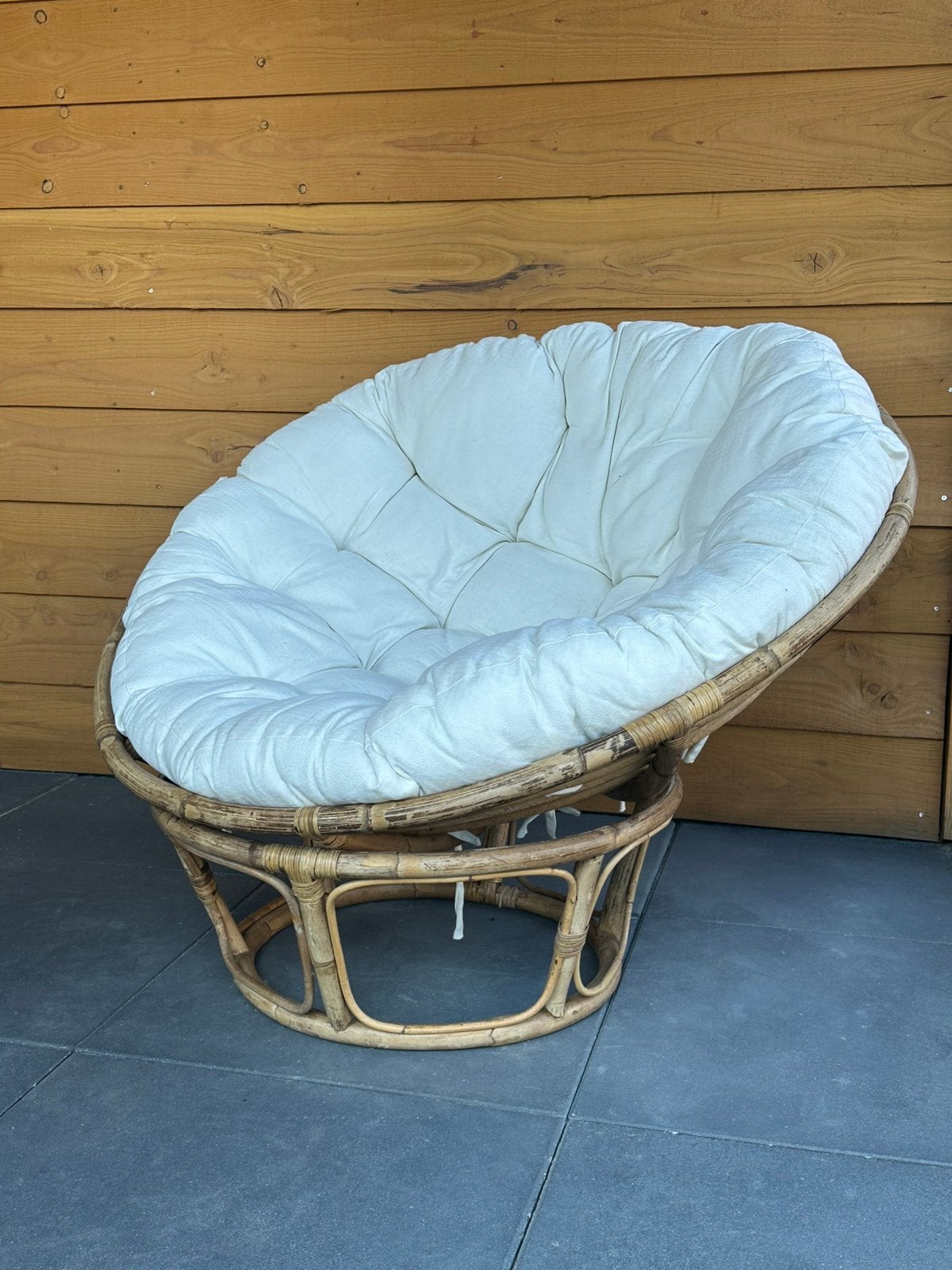 Loungestoel papasan, Relaxfauteuil., Ophalen, Binnen, Zo goed als nieuw, Met standaard