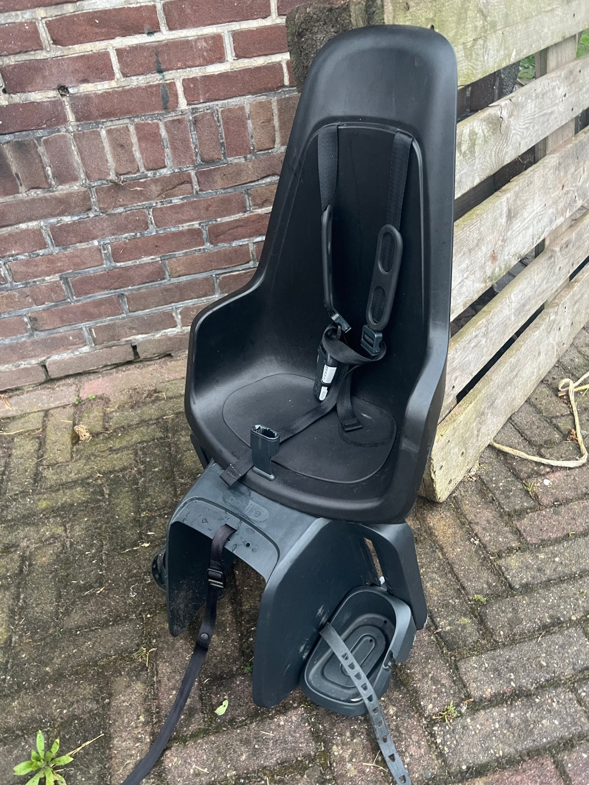 Bobike Maxi One E-BD Urban Black Kinderzitje Achter, Ophalen of Verzenden, Zo goed als nieuw, Achterzitje, Voetsteuntjes