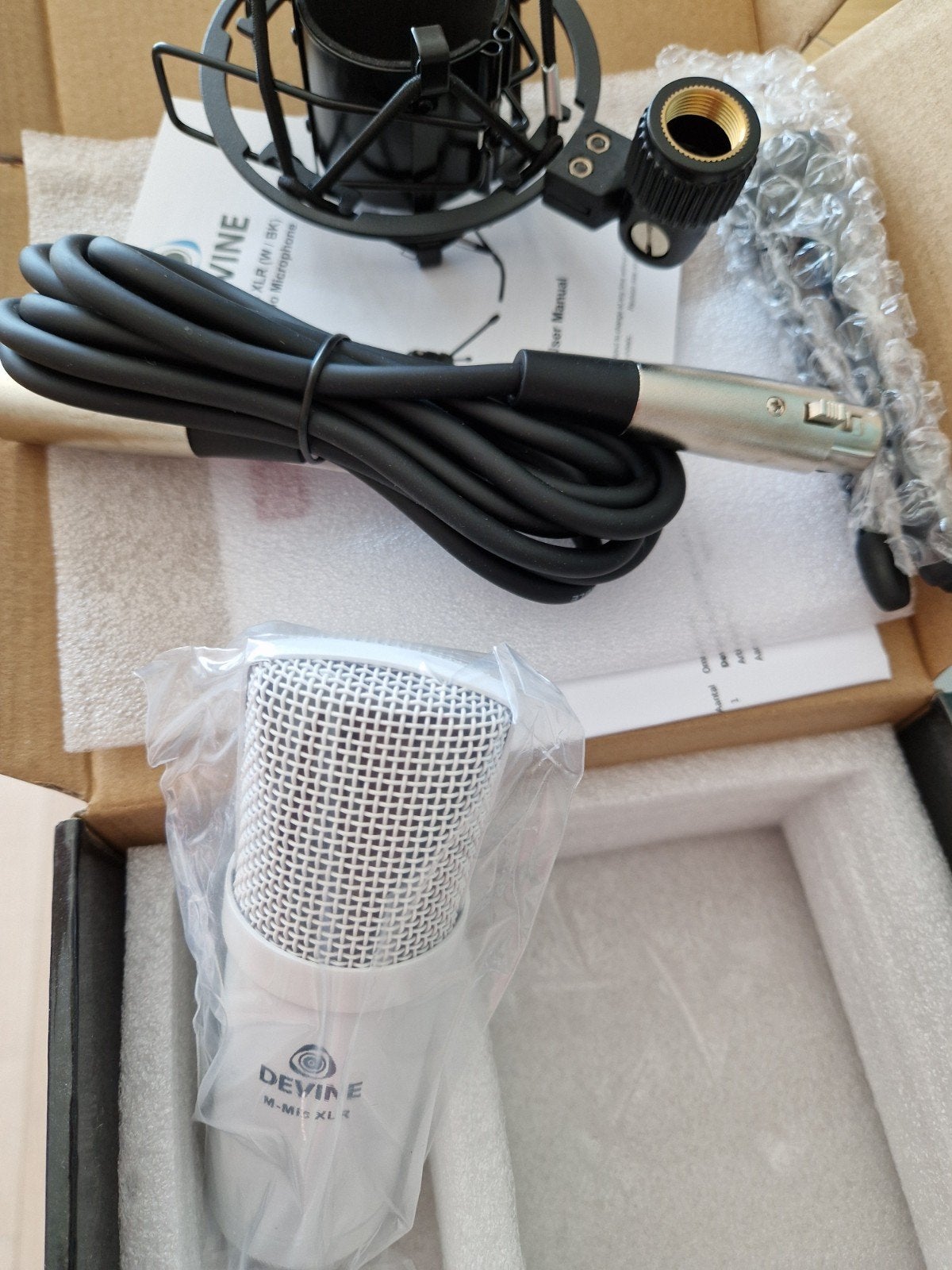 Microfoon wit condensatormicrofoon, Muziek en Instrumenten, Microfoons, Ophalen, Nieuw
