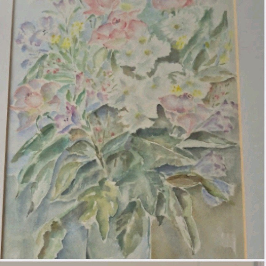 Prachtige Aquarel Bloemen Stilleven, Ophalen of Verzenden