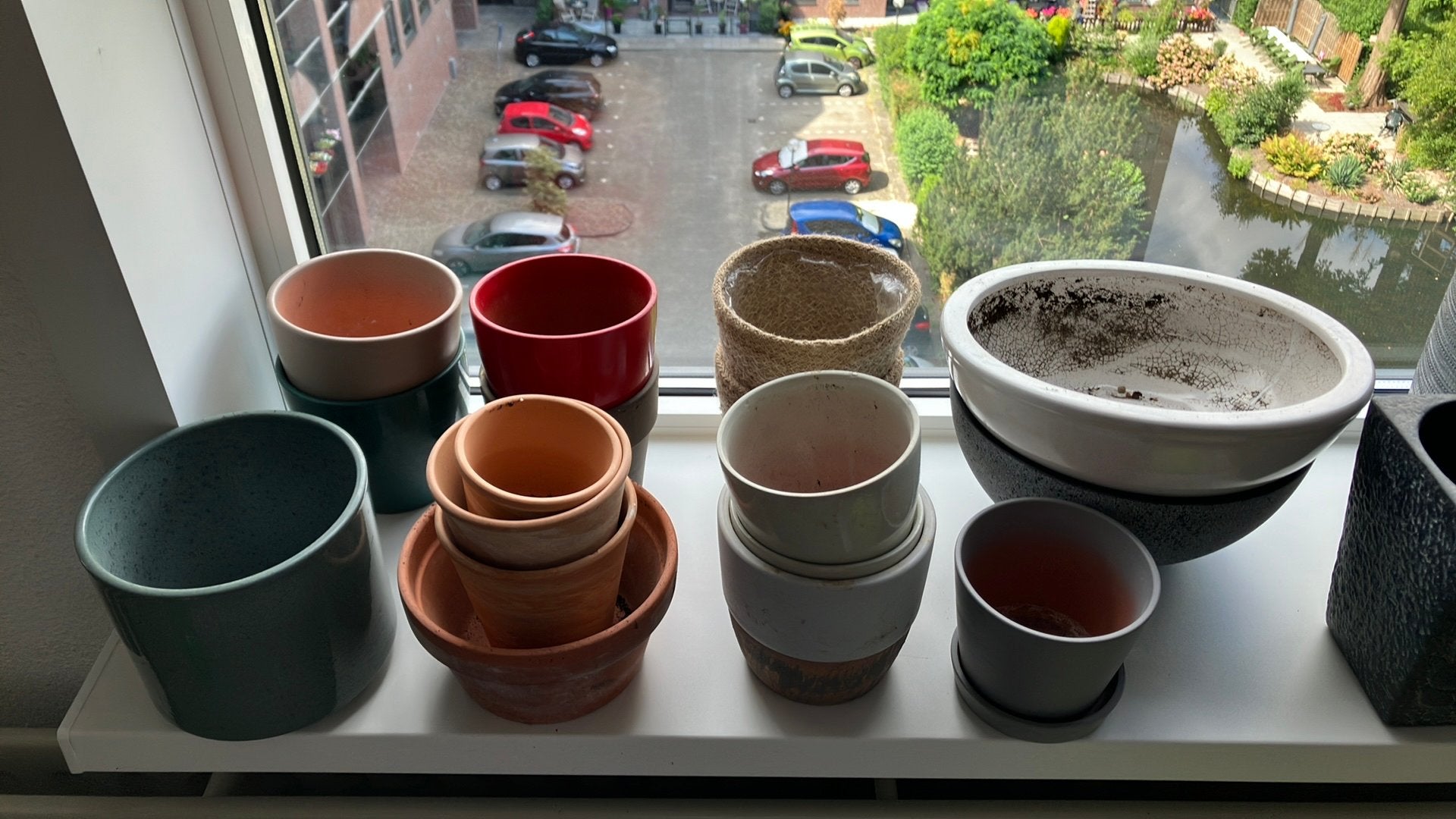 Plantenpotten ophalen, Tuin en Terras, Ophalen, Rond, Zo goed als nieuw, Aardewerk
