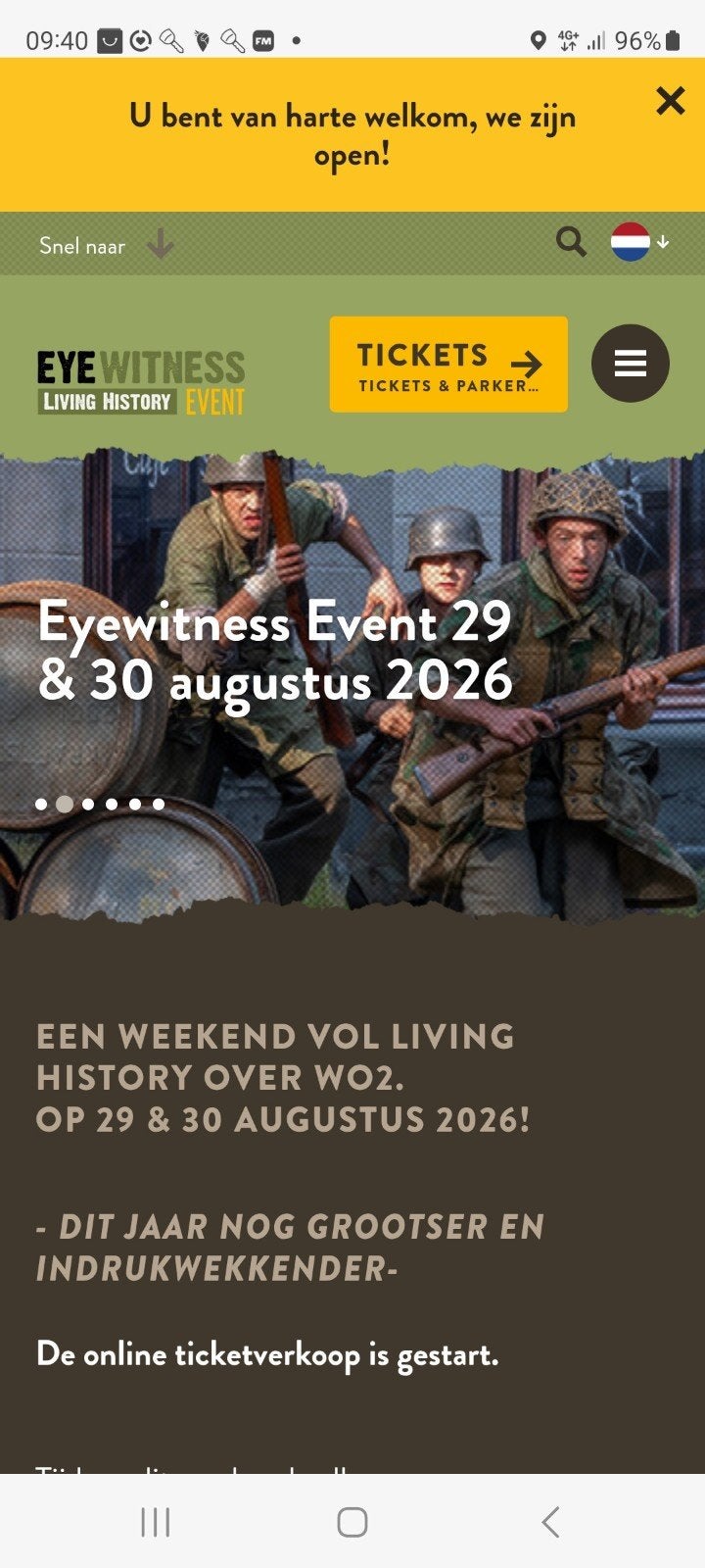 kaarten voor op tribune overloon eyewitnes event, Tickets en Kaartjes, Twee personen
