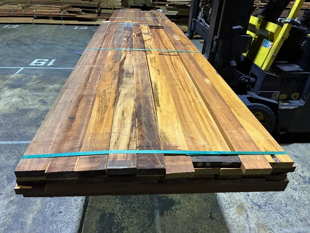 Vlonderplanken-planken-latten-Hardhout/Tigerwood-27x92mm, Ophalen, Planken, Nieuw, Hardhout