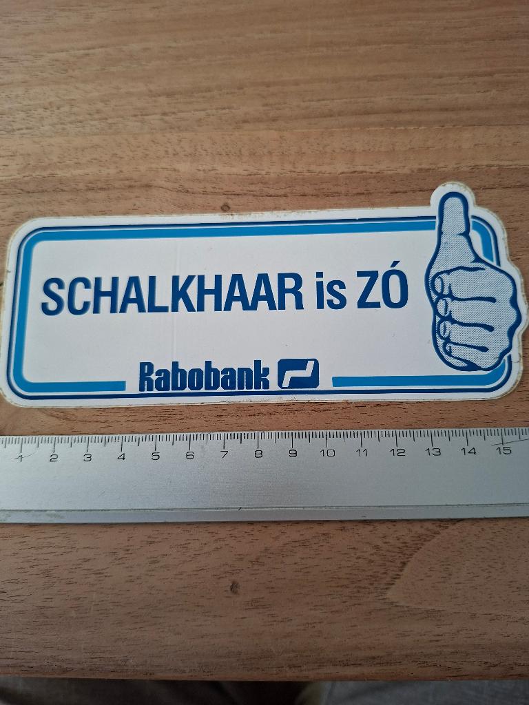 Sticker Schalkhaar, Verzamelen, Ophalen of Verzenden, Zo goed als nieuw, Overige typen