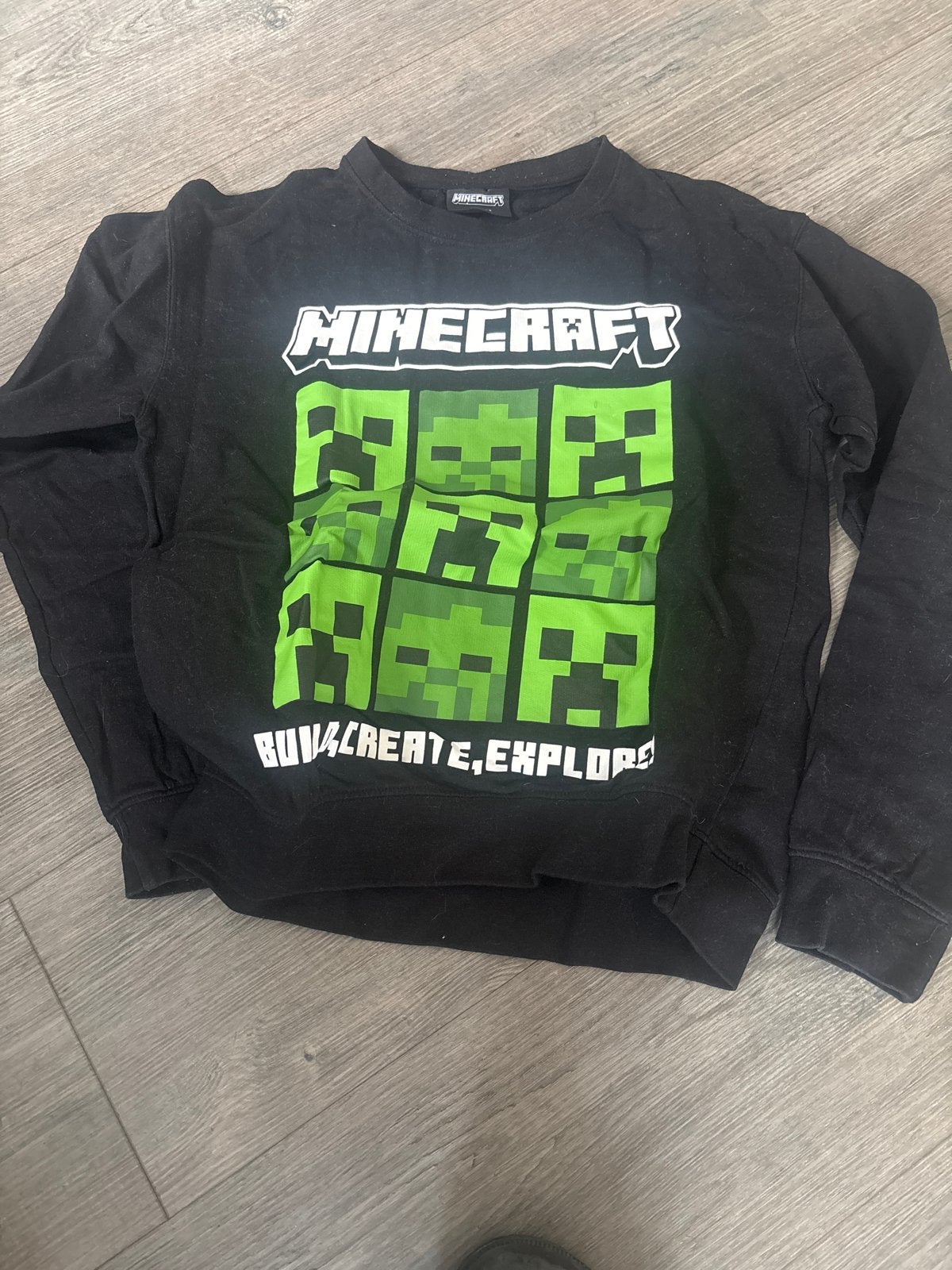 Zwarte Minecraft trui maat 158/164, Ophalen of Verzenden, Gebruikt, Jongen of Meisje, Trui of Vest