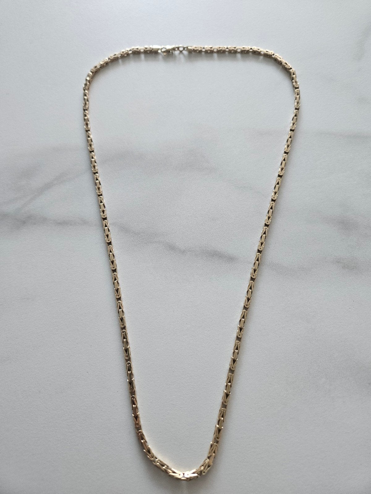 14krt massief gouden koningsketting 60 cm 30 gram, Ophalen of Verzenden, Zo goed als nieuw, Goud, Goud