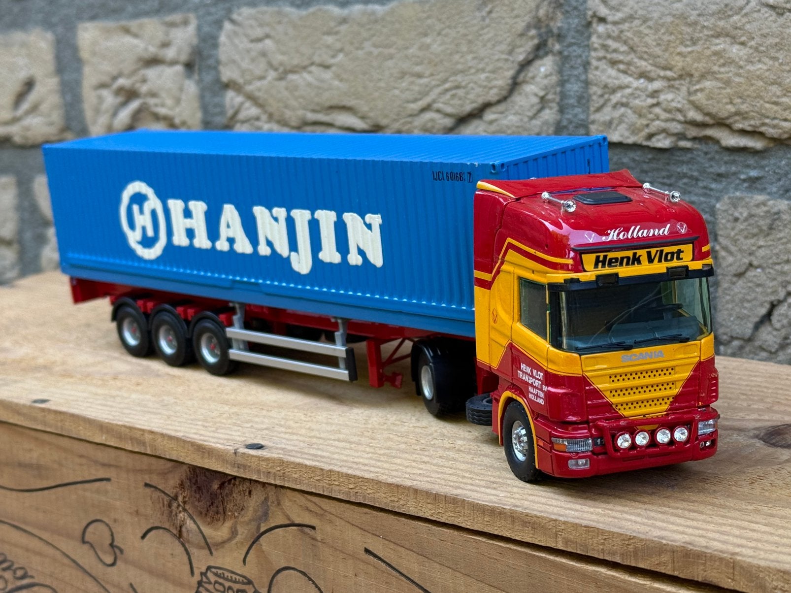 Tekno Henk VLot Scania Topline  40ft Hannjin container opleg, Ophalen of Verzenden, Zo goed als nieuw, Bus of Vrachtwagen, Tekno