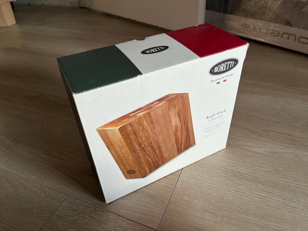 Boretti messenblok van acaciahout, Overige typen, Hout, Nieuw, Ophalen of Verzenden