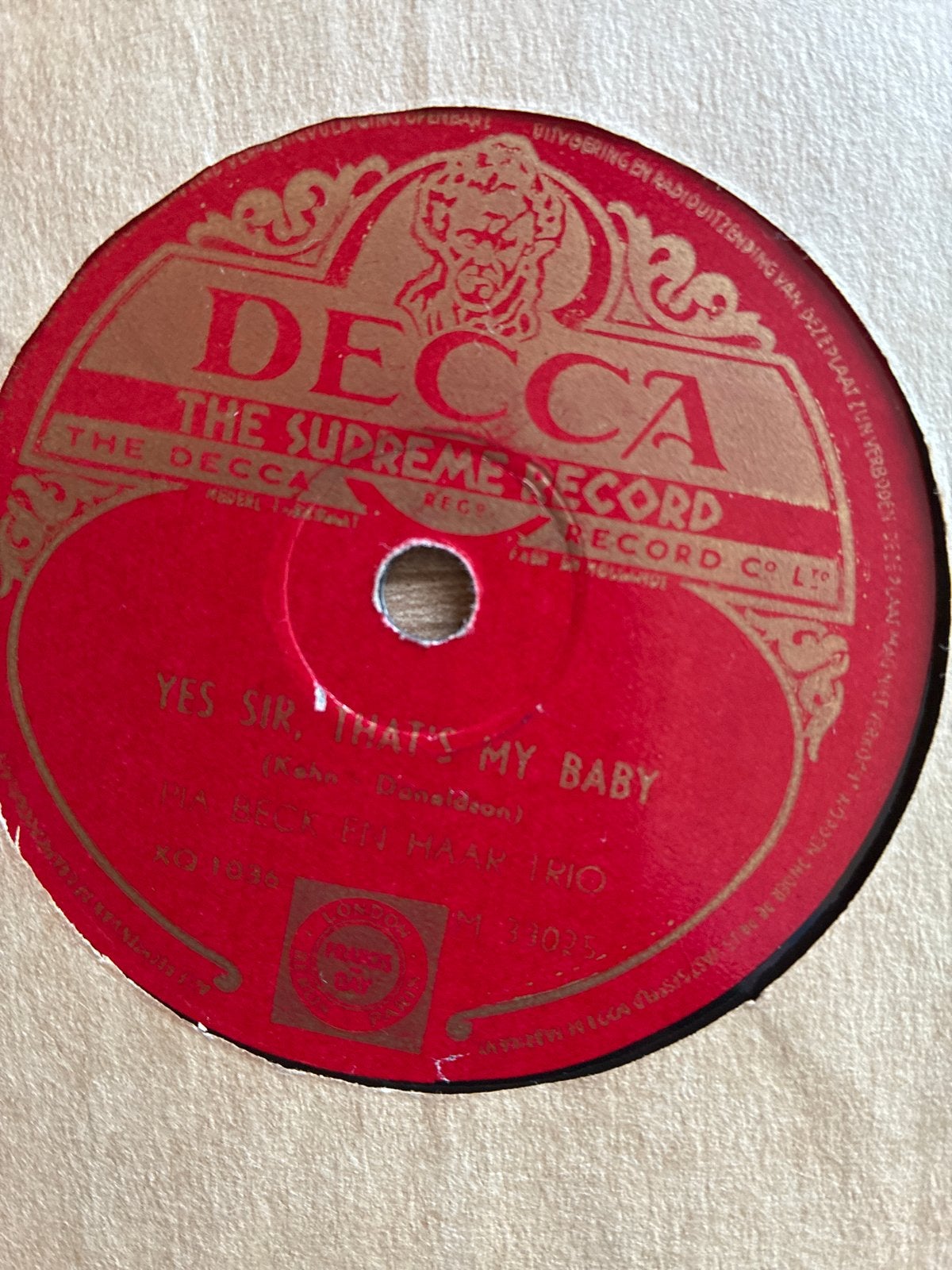 Pia Beck, Decca 7 inch Yes Sir, That's My Baby / Na's Boogie, Ophalen of Verzenden, Gebruikt, 7 inch, EP