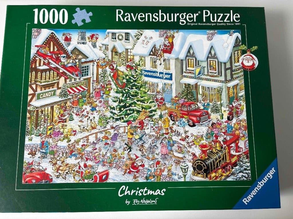 Ravensburger Kerstpuzzel 1000 stukjes - 70x50 cm, Ophalen of Verzenden, 500 t/m 1500 stukjes, Zo goed als nieuw, Legpuzzel