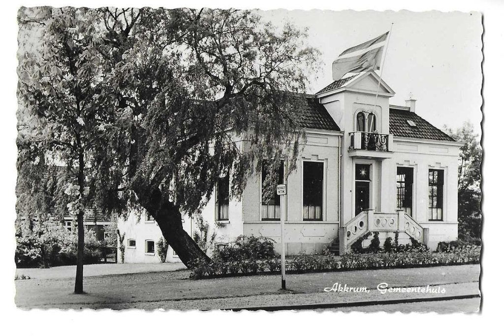 akkrum  gem.huis met mij onbekende vlag, Verzenden, 1960 tot 1980, Gelopen, Friesland