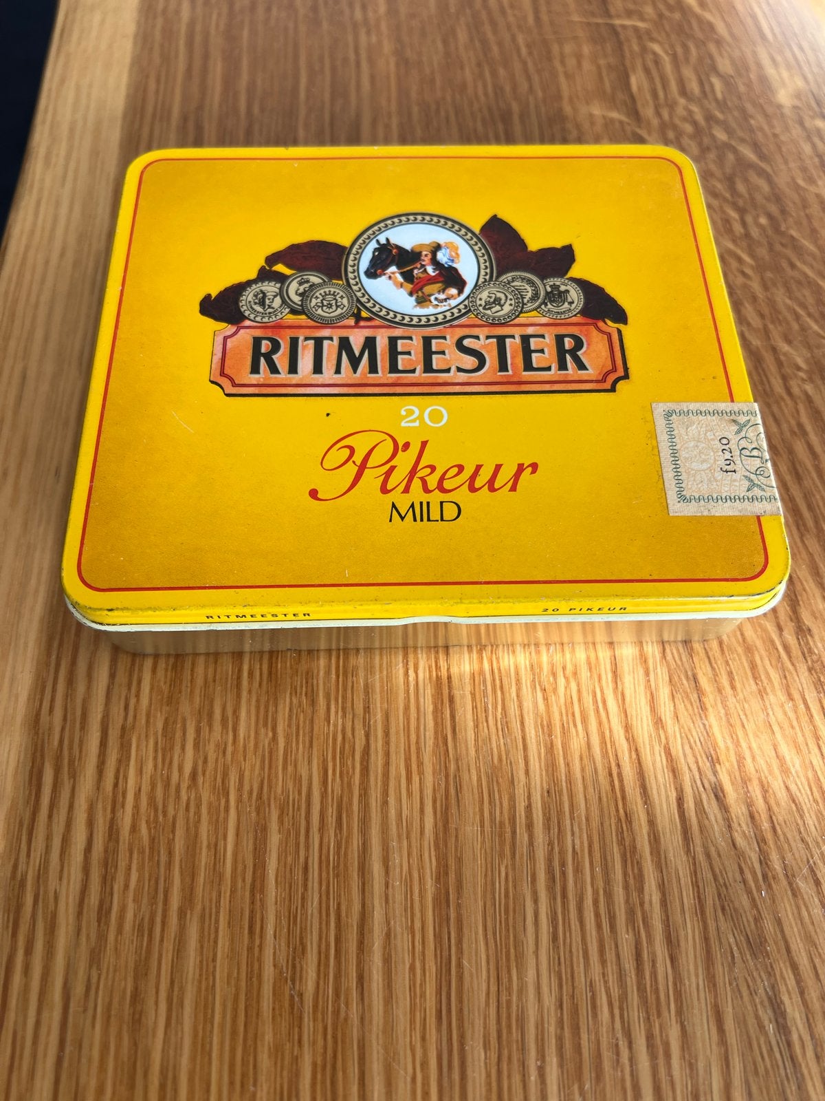 Vintage Ritmeester Pikeur Mild sigarenblikje, Ophalen of Verzenden, Gebruikt, Overige, Overige merken