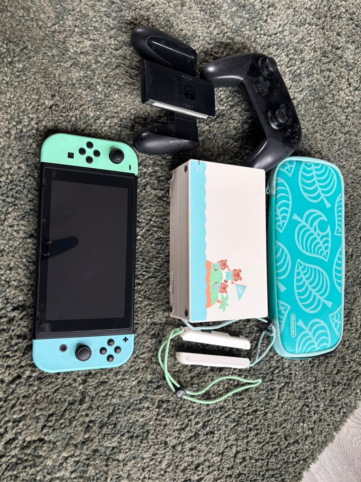 Nintendo switch animal crossing edition, Ophalen, Gebruikt, Met 2 controllers, Switch Original