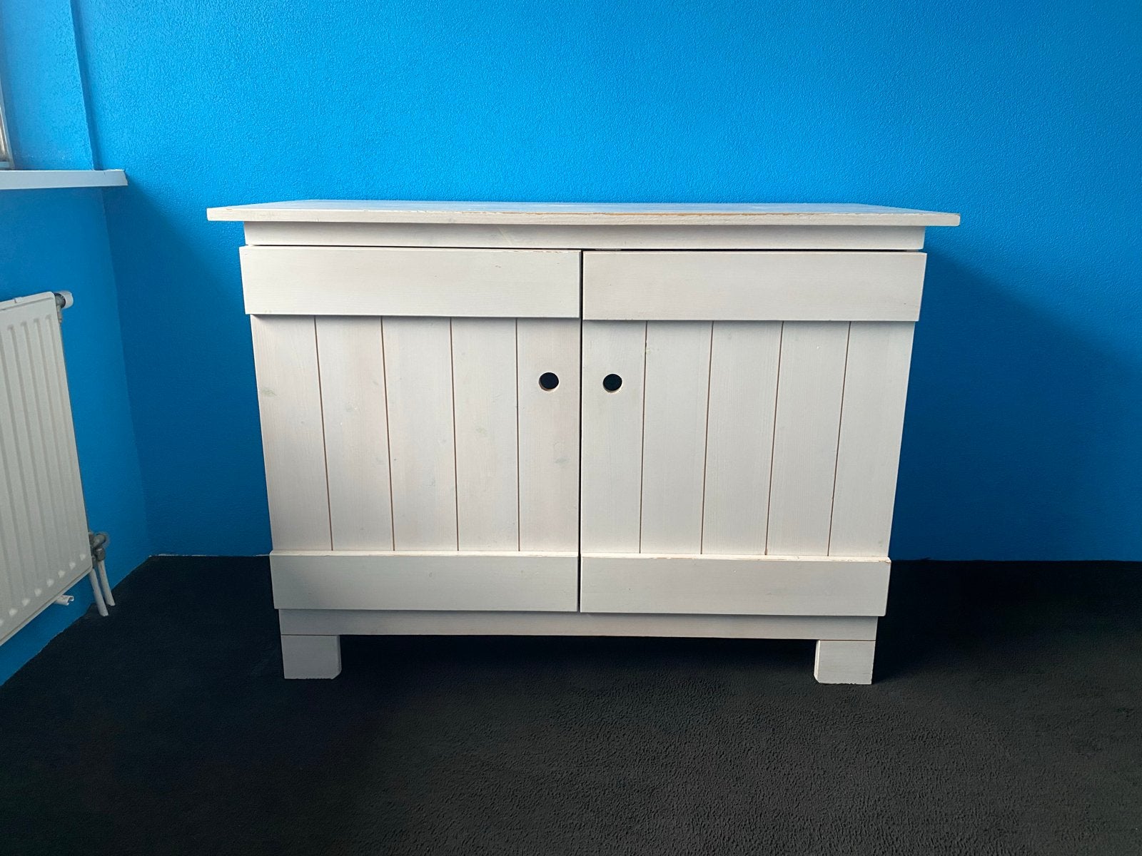 Wit houten Commode met wandplank merk Bopita, Ophalen, Gebruikt, 50 tot 70 cm, 100 cm of meer
