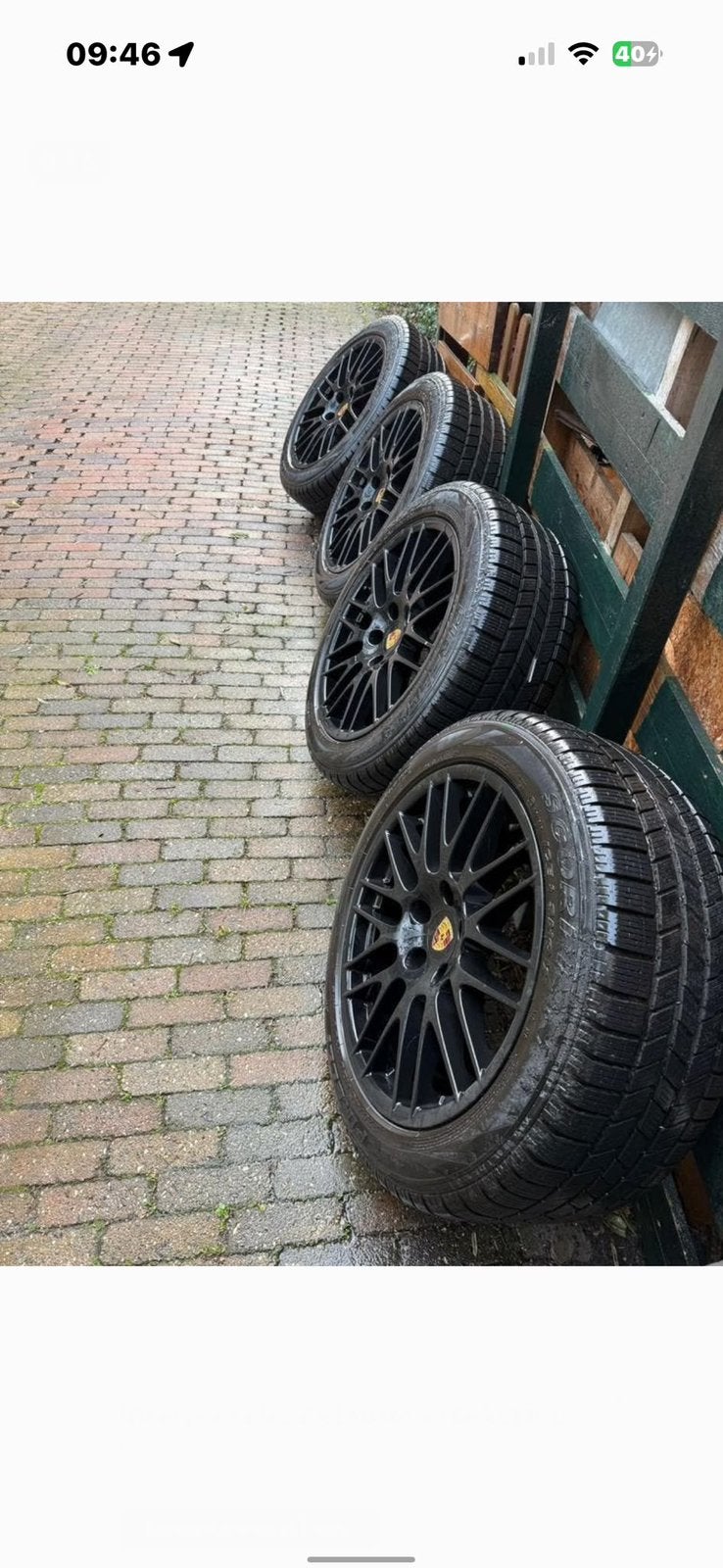 Originele Porsche Spyder velgen + winterbanden, Ophalen, Gebruikt, 275 mm, Banden en Velgen