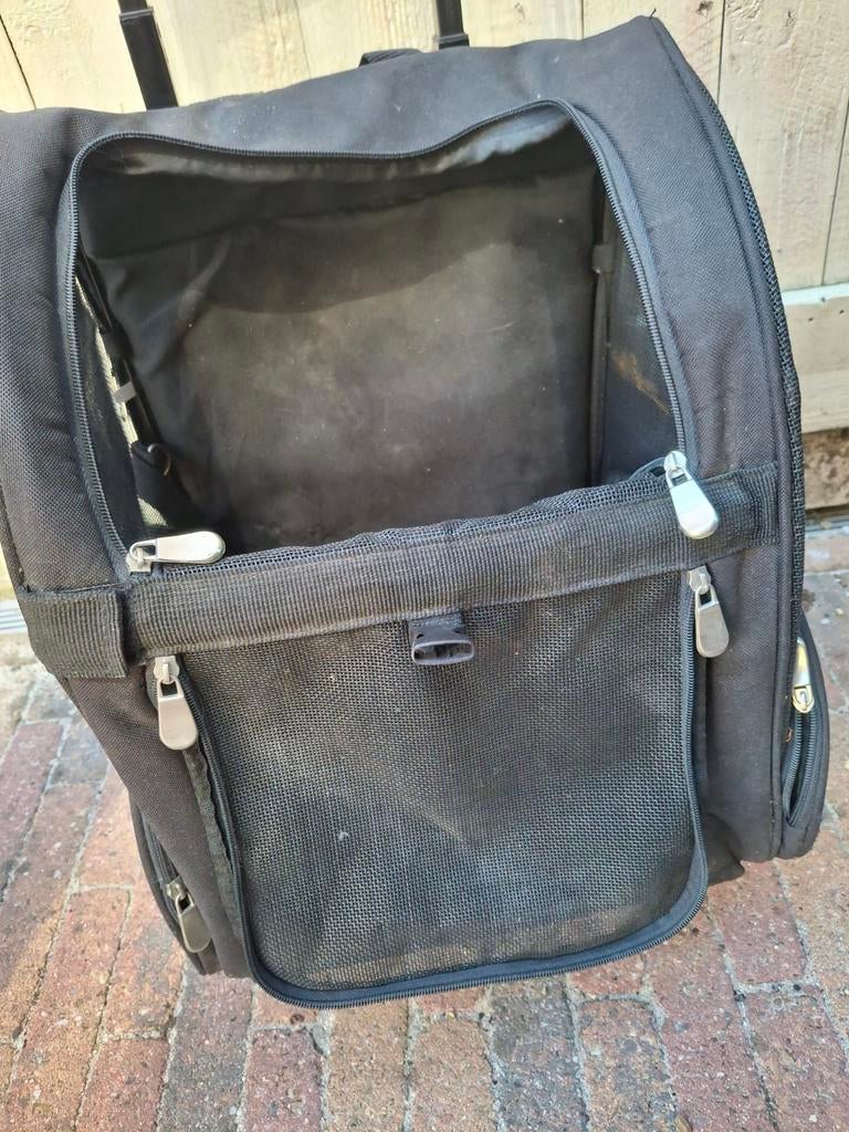 Zwarte rugzak trolley - Handige reisgenoot, Ophalen of Verzenden, Gebruikt