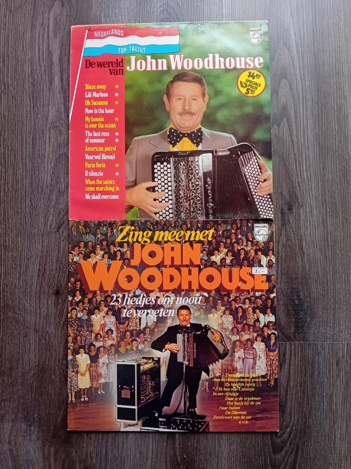 2x John Woodhouse LP: De Wereld van & Zing Mee Met, Cd's en Dvd's, LP, Gebruikt, Ophalen of Verzenden, 12 inch