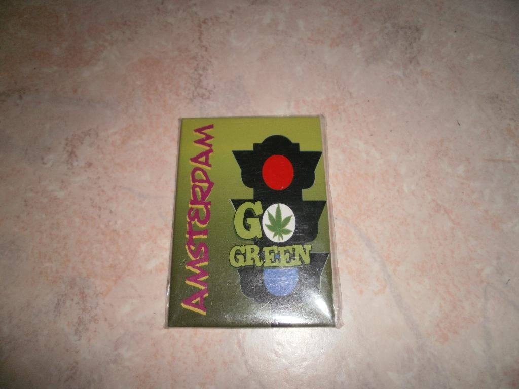 Koelkastmagneet Amsterdam - Go Green, Verzamelen, Ophalen, Nieuw