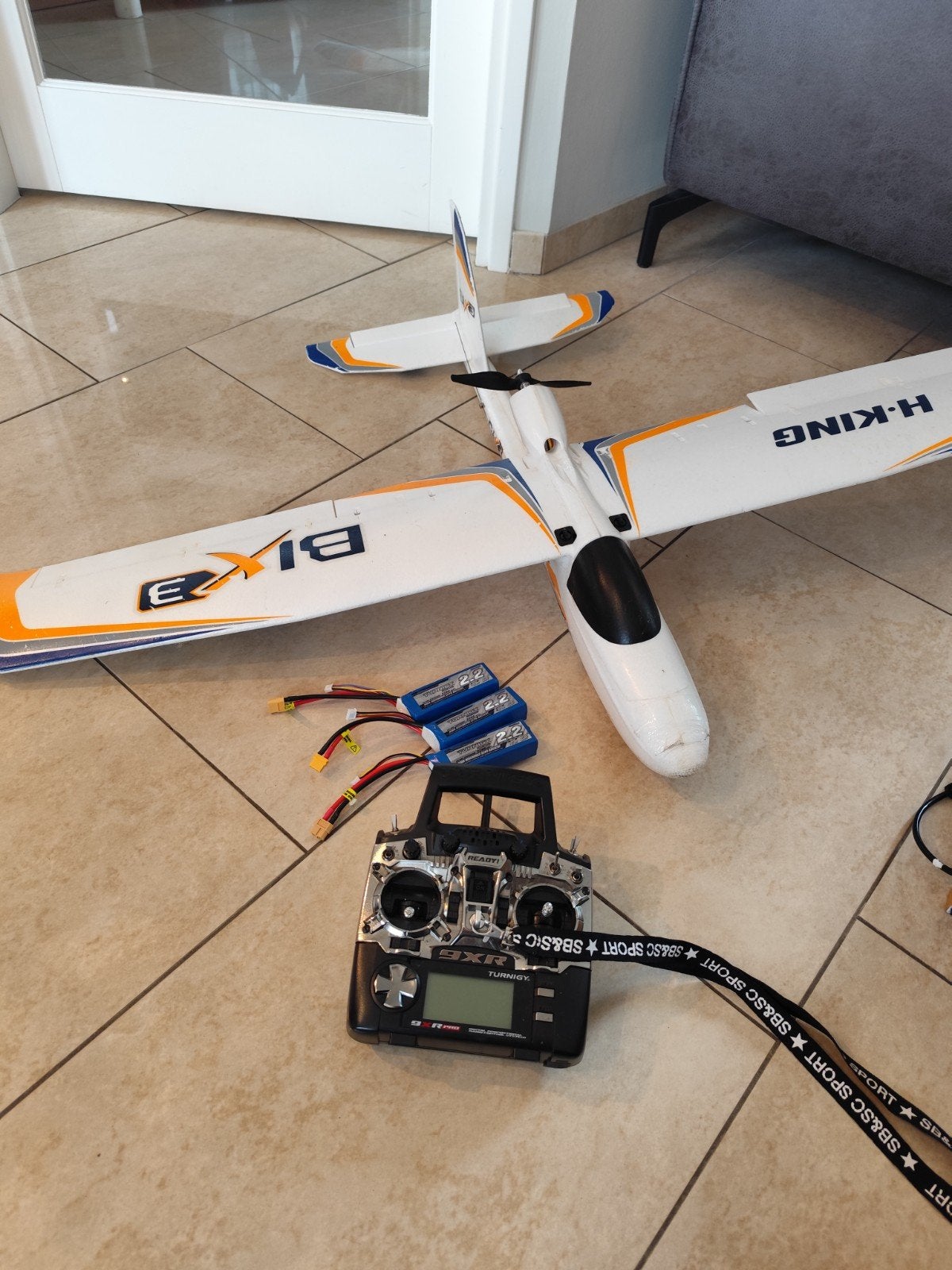 RC Vliegtuig H-KING BIXLER 3 met Turnigy 9XR Pro zender, Ophalen, Gebruikt, Elektro, RTF (Ready to Fly)