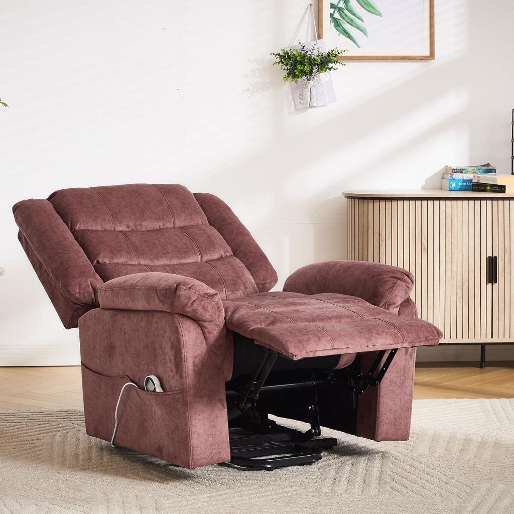 Elektrische Massage Sta-Op-Stoel. Relaxstoel Met Lift Stof., Nieuw, 75 tot 100 cm, Ophalen of Verzenden, Overige materialen