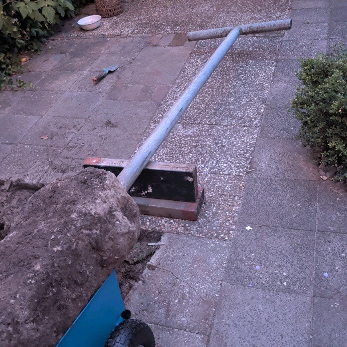Waslijnpaal, Tuin en Terras, Ophalen, Gebruikt