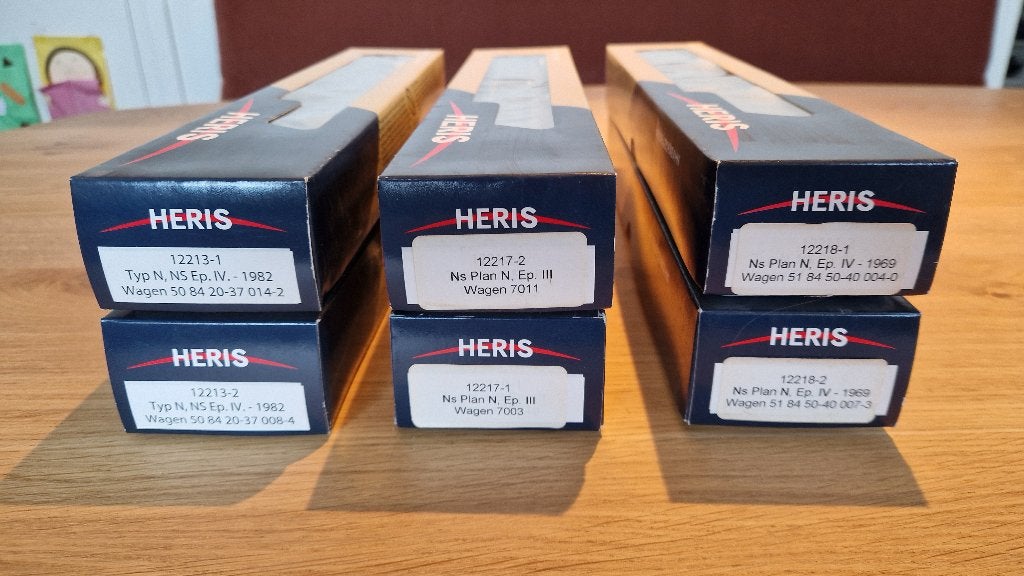 Set van 6x Heris H0 NS Plan N rijtuigen (Nieuw in doos!), Overige merken, Gelijkstroom, Ophalen of Verzenden, NS