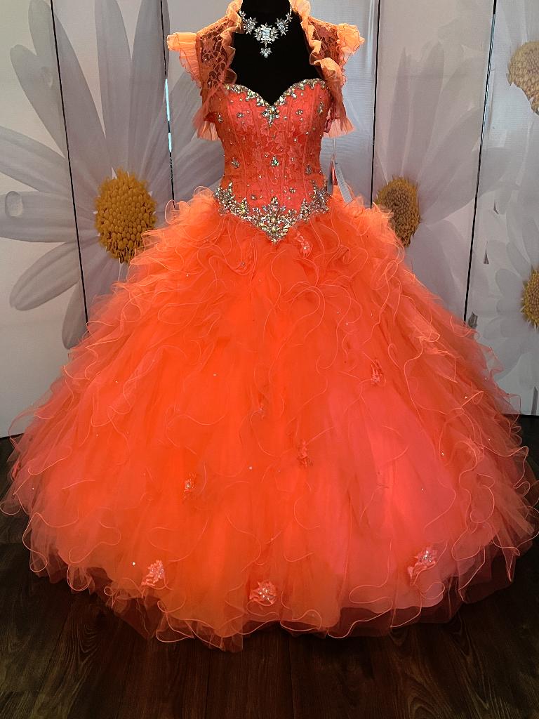 Nieuw maat 38 -38/40 FLORA (Vizcaya geen oranje is coral), Kleding | Dames, Trouwjurk, Vizcaya morilee, Overige kleuren, Nieuw