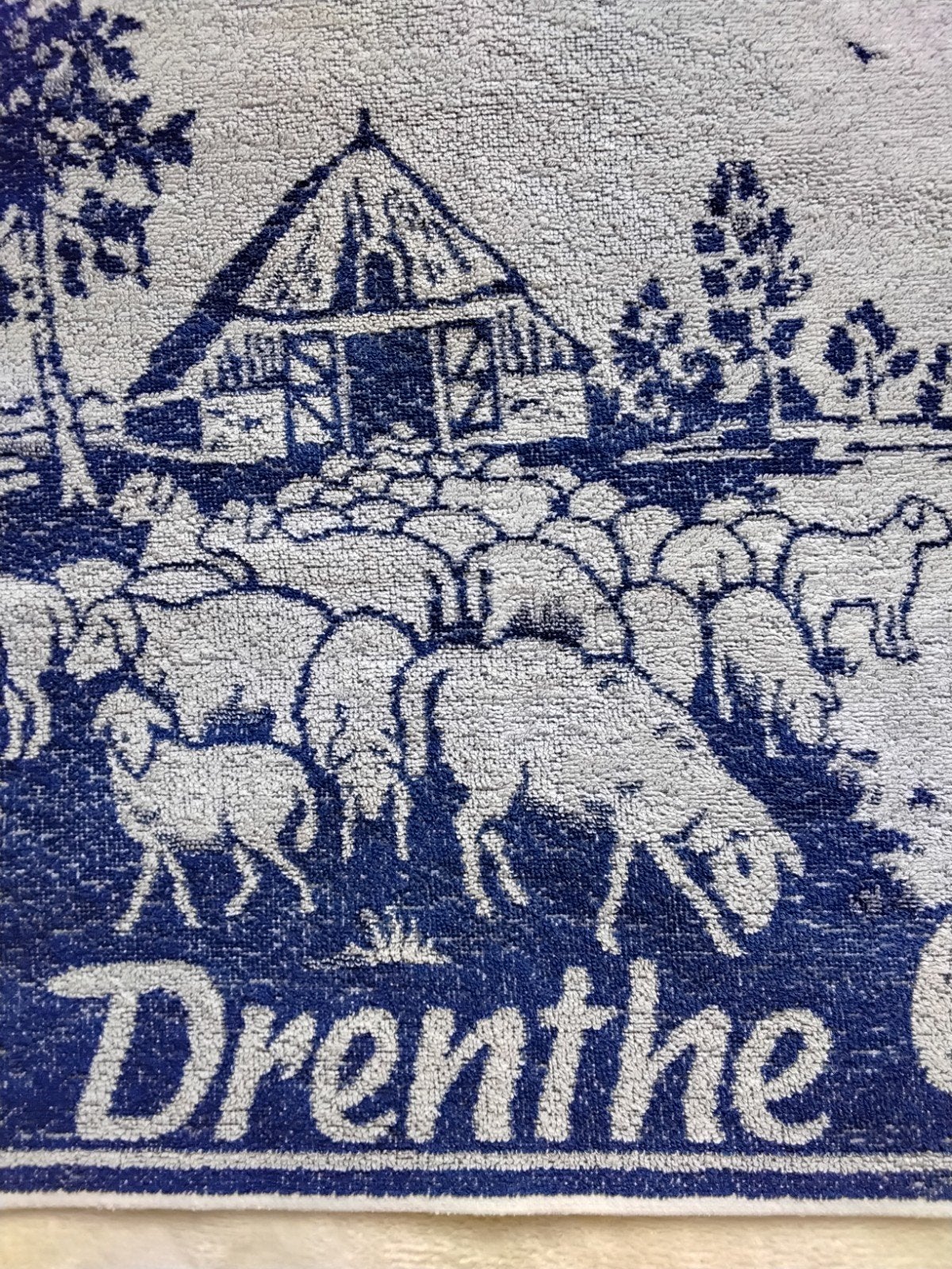 Vintage handdoek uit Drenthe, Ophalen of Verzenden, Theedoek of Handdoek
