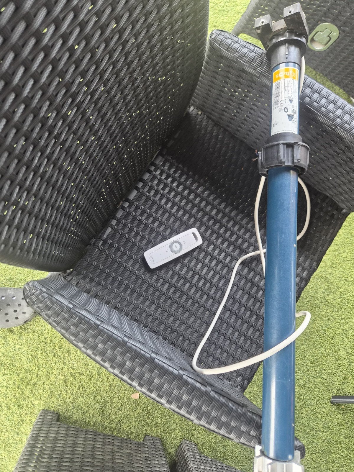 Somfy motor voor zonnescherm, Ophalen, Zo goed als nieuw, Knikarmscherm, Elektrisch