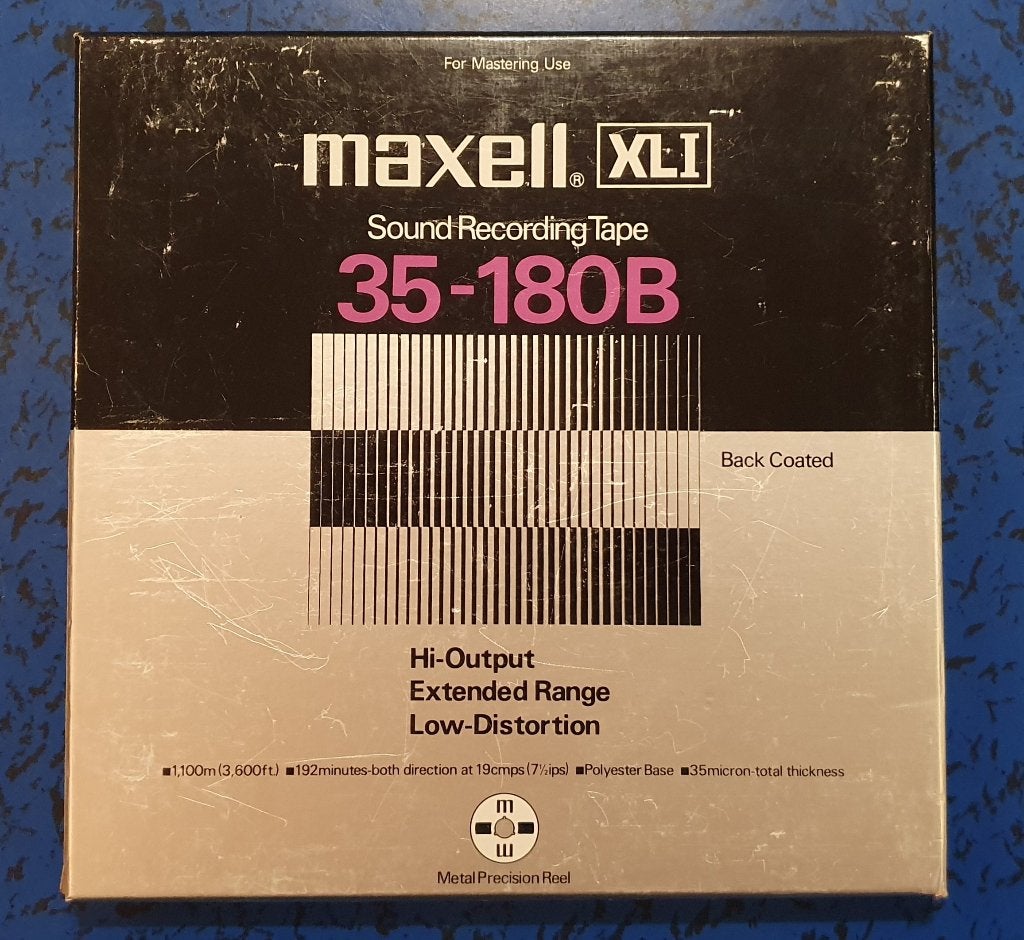 Maxell XL1 35-180B haspel met geluidsband, Ophalen of Verzenden, Bandrecorder, Met banden