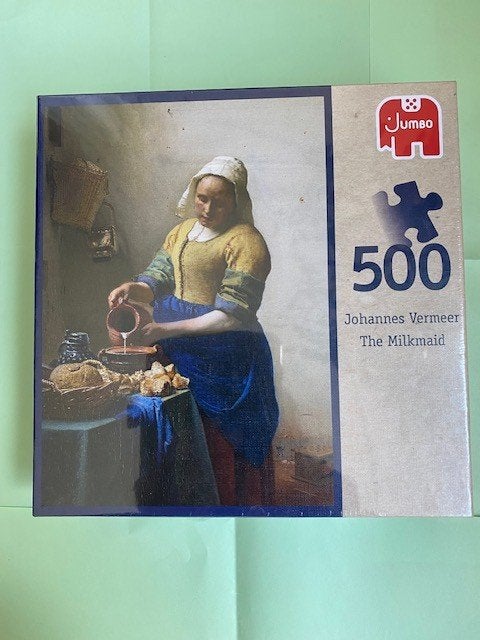 Legpuzzel 500 stukjes Het Melkmeisje Johannes Vermeer, Ophalen, 500 t/m 1500 stukjes, Zo goed als nieuw, Legpuzzel