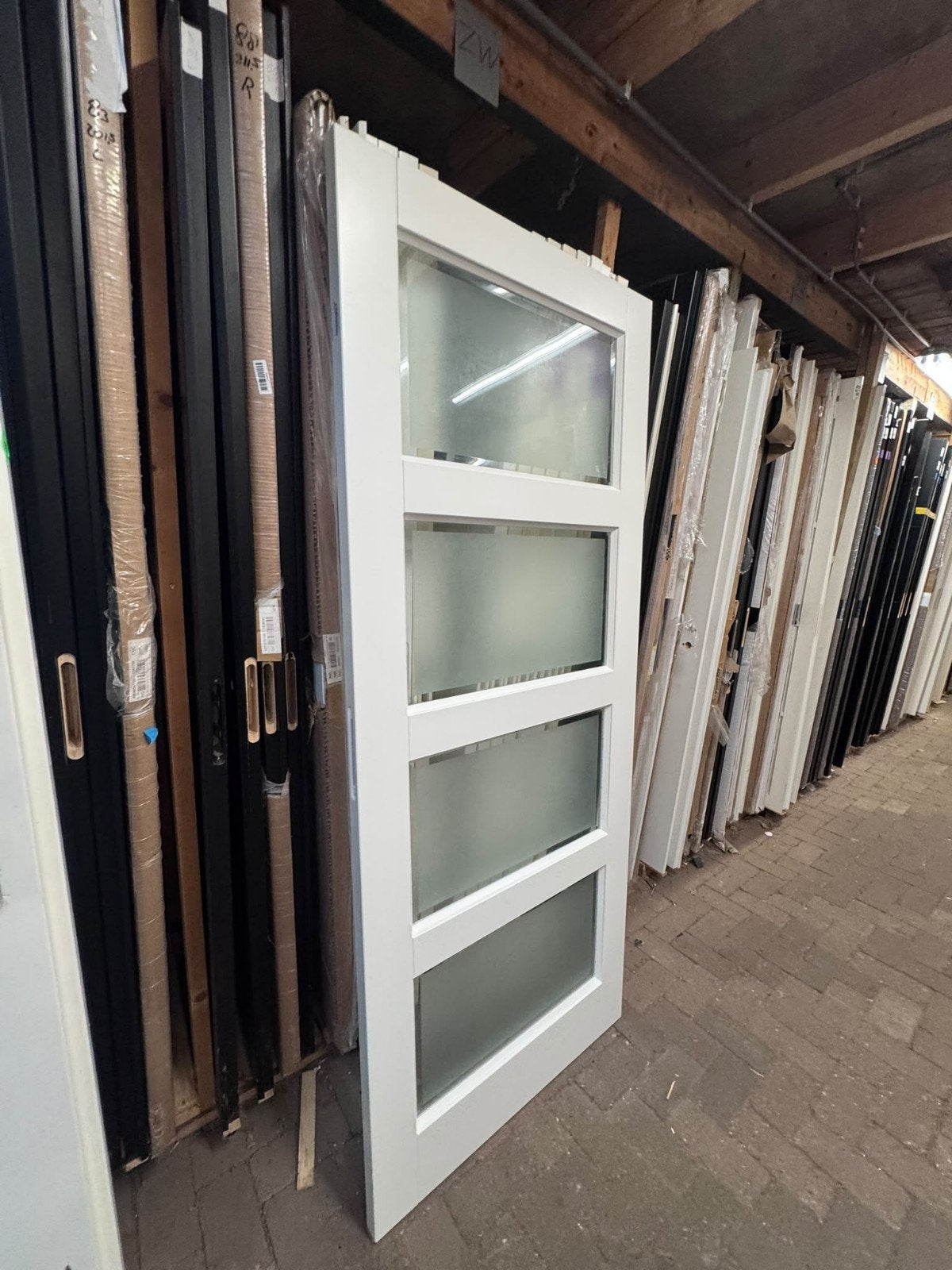 83x201,5cm binnendeur stomp paneel incl mat glas ZW9, Doe-het-zelf en Verbouw, ., Nieuw, Ophalen of Verzenden, .