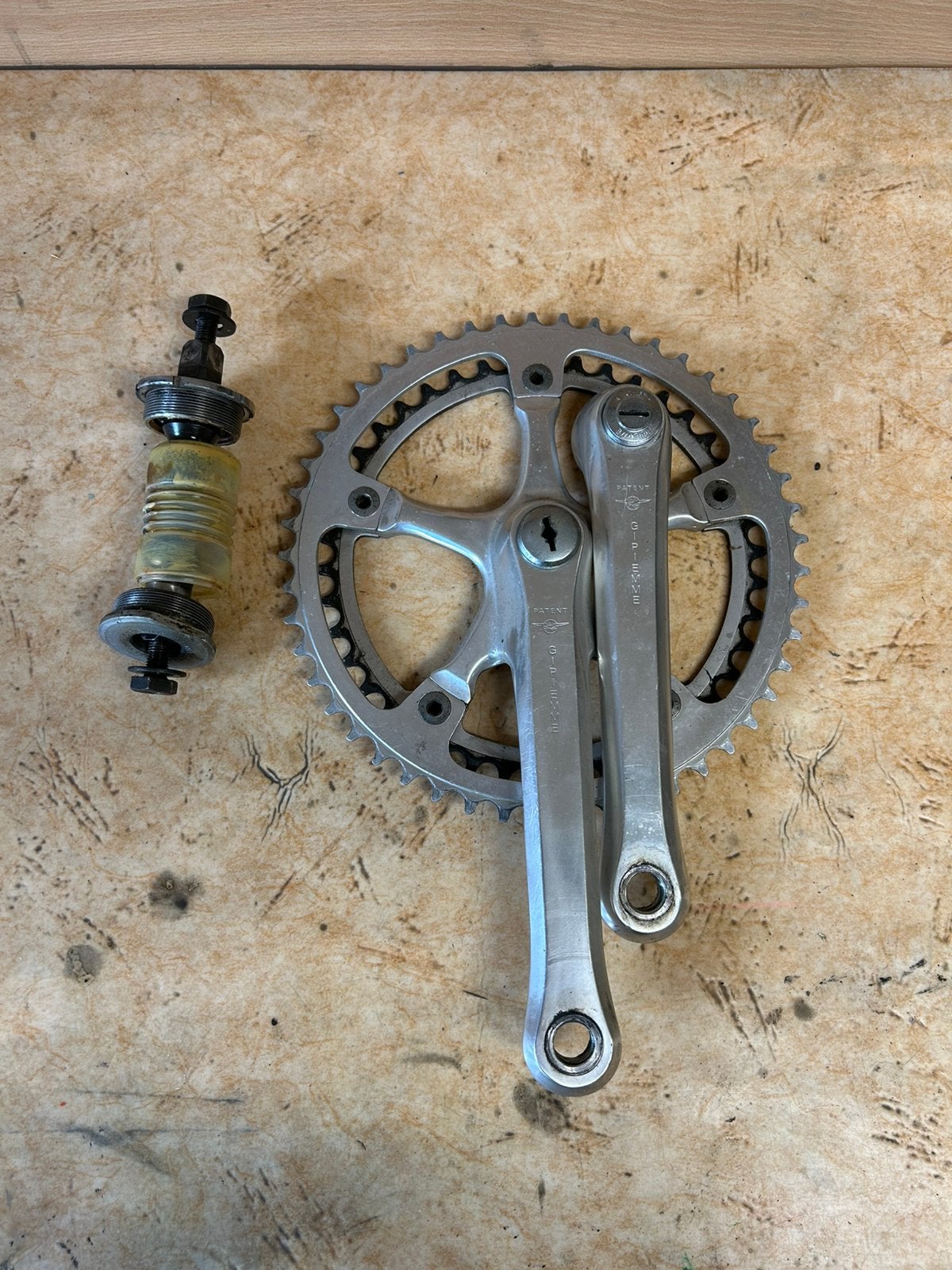 Gipiemme sprint crankstel + bracket, Ophalen of Verzenden, Zo goed als nieuw