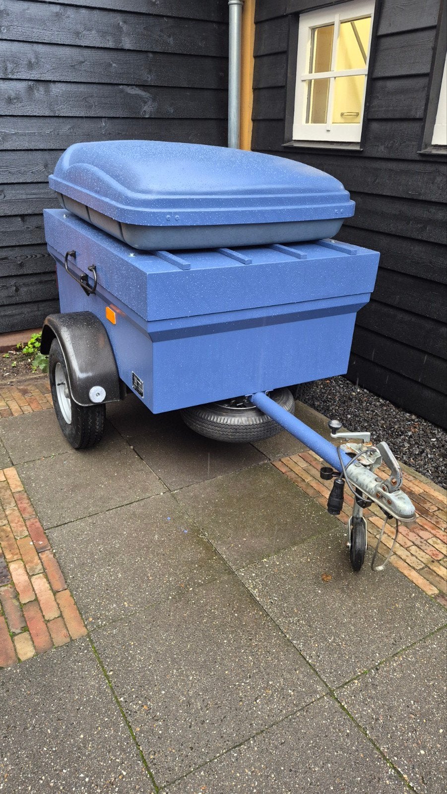 Saris Bagagewagen met dakkoffer, Ophalen, Zo goed als nieuw