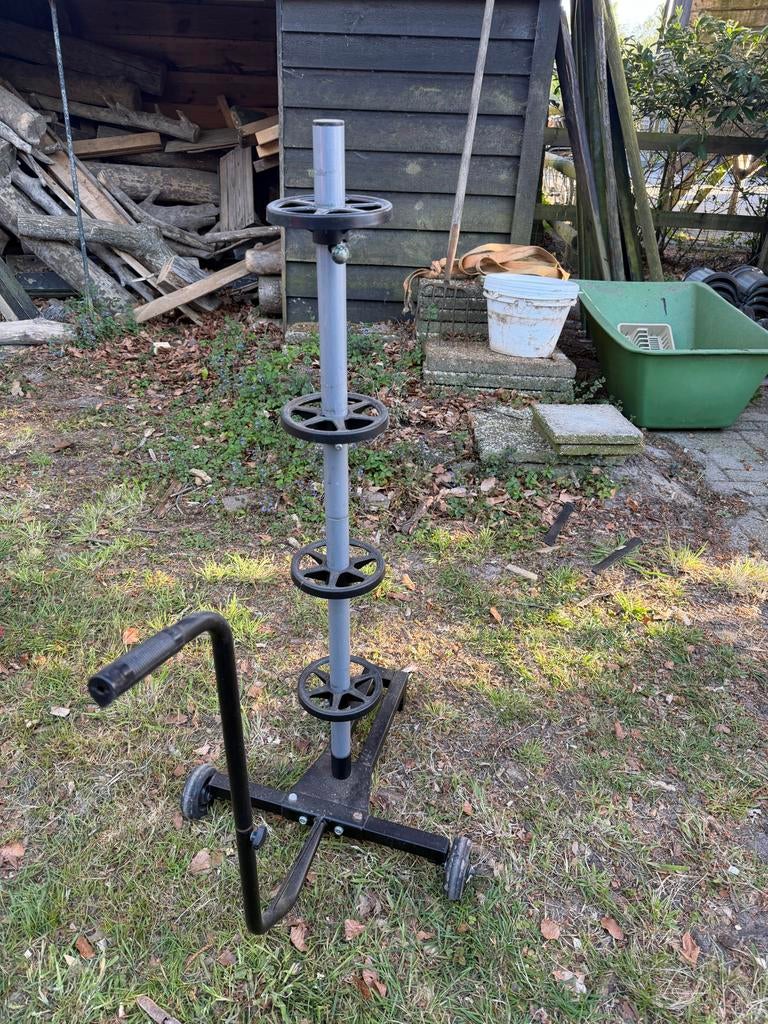 Velgenboom / Velgenstandaard op wielen, Ophalen, Gebruikt