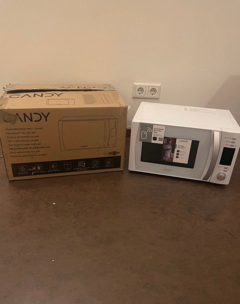 Nieuwe Candy Magnetron met Grill - Wit, Combimagnetron, Ophalen of Verzenden, Draaiplateau, Grill