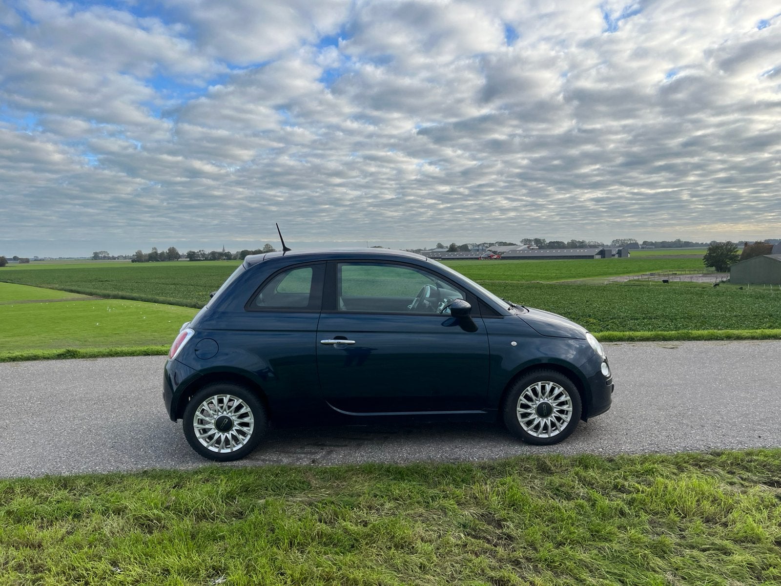 Fiat 500 1.0 Twinair blauw 2014, Voorwielaandrijving, Stof, 840 kg, Origineel Nederlands