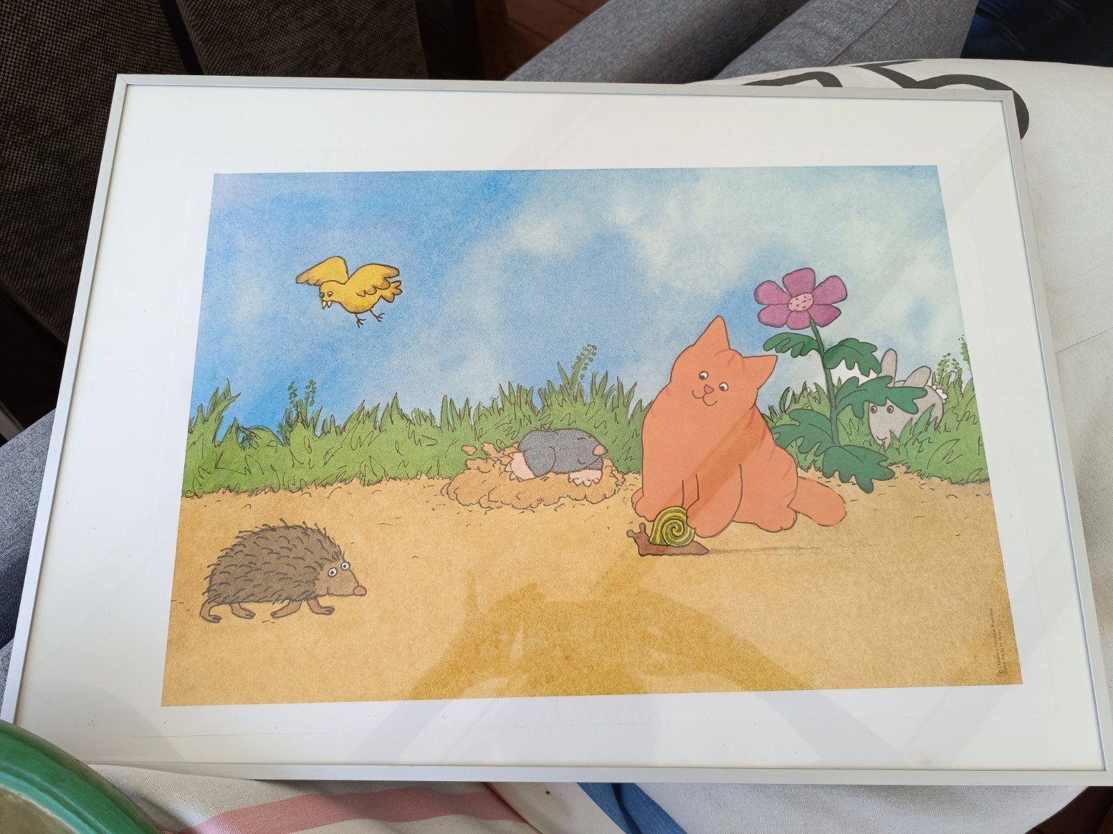 Lijst en houten schilderij. Samen €7, Ophalen