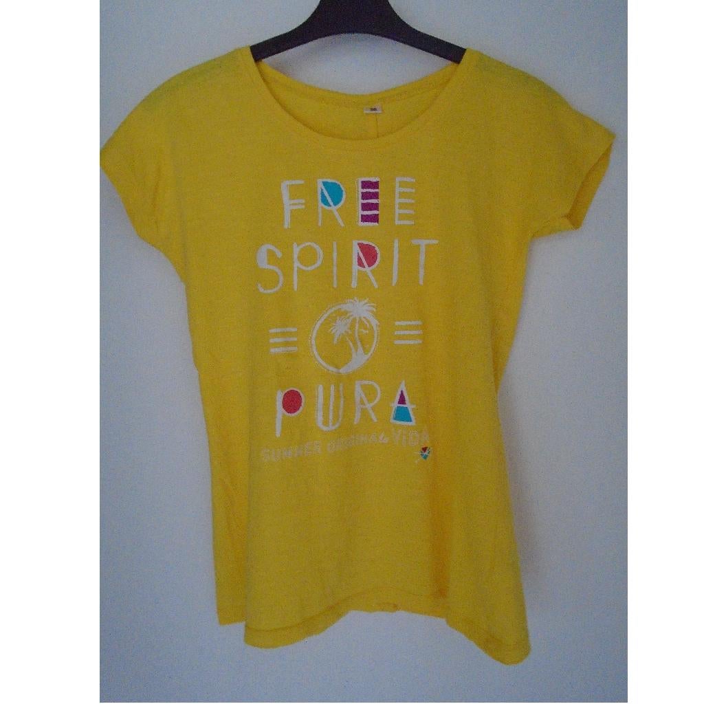 Geel shirt maat 36/S katoen, Kleding | Dames, Tops, Verzenden, Zeeman, Geel, Zo goed als nieuw