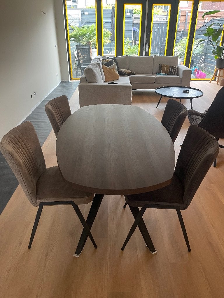 Eettafel, Huis en Inrichting, Tafels | Eettafels, Ophalen, 50 tot 100 cm, Zo goed als nieuw, 150 tot 200 cm