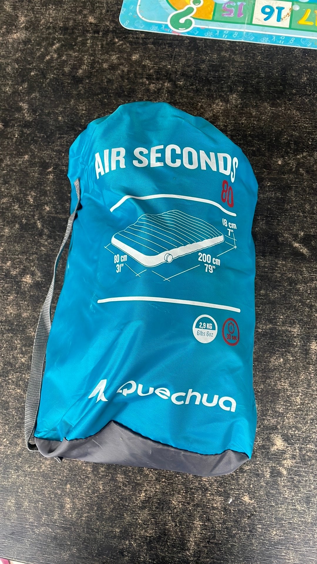 Quechua air seconds 80 luchtbed, Caravans en Kamperen, Ophalen of Verzenden, Zo goed als nieuw