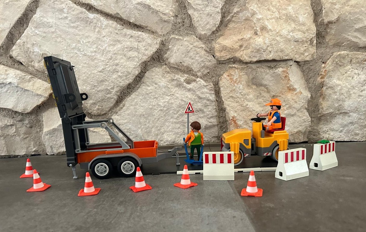 Playmobil wegenbouw oa 4049 weginstalatie, Ophalen of Verzenden, Gebruikt