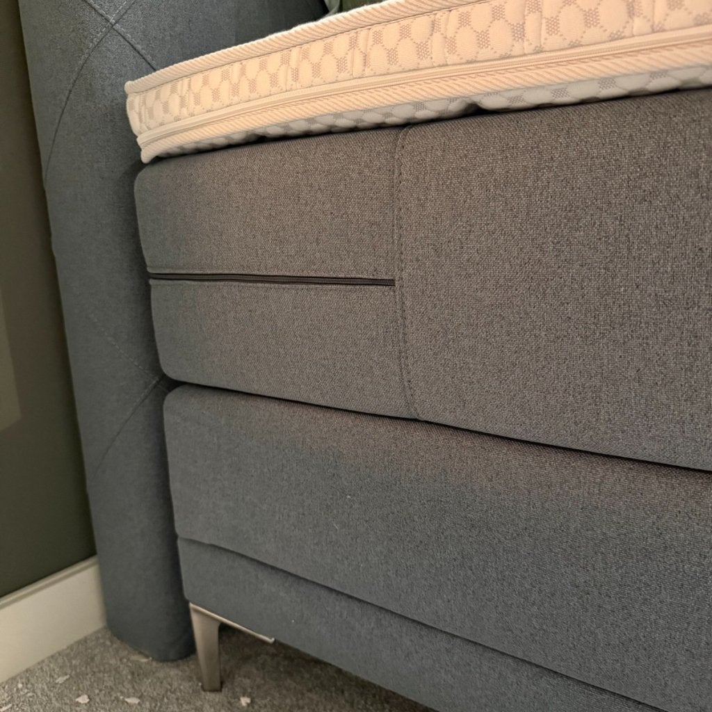 Boxspring Simmer - Avek - 180x210 - Stof Grijs - Avek, Niet ingevuld, Niet ingevuld, Niet ingevuld